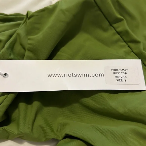 Riot Swim Pico Top, Matcha, size small - Picture 5 of 5